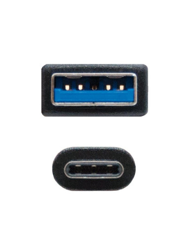Cable USB 3.1 Tipo-C Nanocable 10.01.4002/ USB Tipo-C Macho - USB Macho/ 2m/ Negro