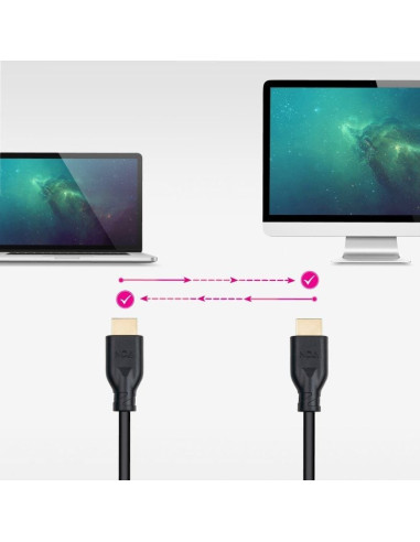 Cable HDMI 2.0 4K CCS Nanocable 10.15.3901/ HDMI Macho - HDMI Macho/ 1m/ Negro