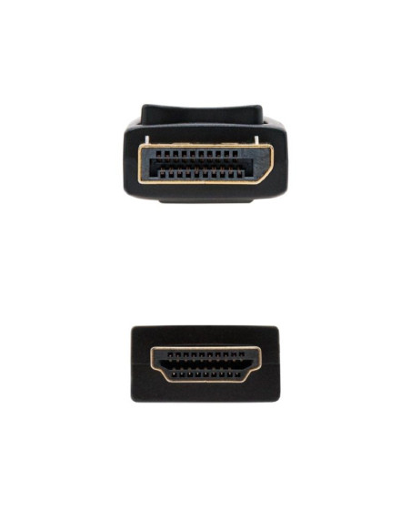 Cable Conversor Nanocable 10.15.4310/ Displayport Macho - HDMI Macho/ 10m/ Negro
