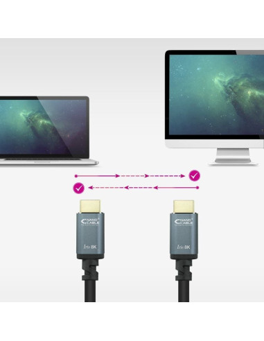 Cable HDMI 2.1 IRIS 8K Nanocable 10.15.8010/ HDMI Macho - HDMI Macho/ 10m/ Negro