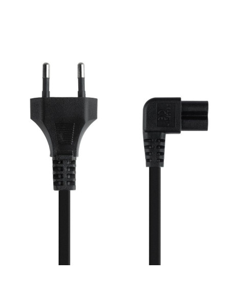 Cable Alimentación Acodado Nanocable 10.22.0502/ CEE7/16 Macho - C7 Hembra/ 1.8m/ Negro