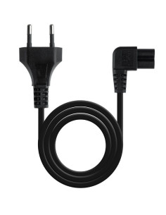 Cable Alimentación Acodado Nanocable 10.22.0503/ CEE7/16 Macho - C7 Hembra/ 3m/ Negro