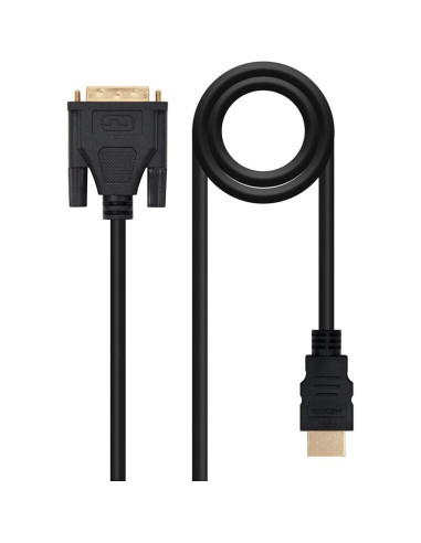 Cable HDMI Nanocable 10.15.0503/ DVI Macho - HDMI Macho/ 3m/ Negro
