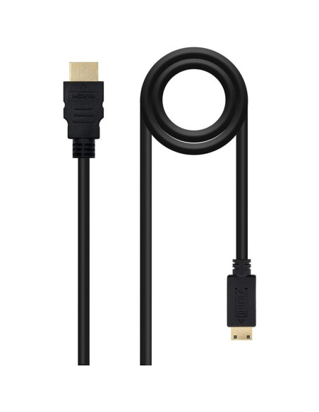 Cable HDMI Nanocable 10.15.0902/ HDMI Macho - Mini HDMI Macho/ 1.8m/ Negro