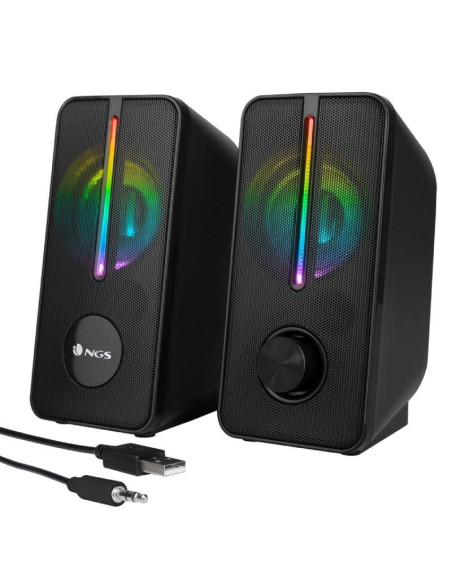 Altavoces NGS GSX-150/ 12W/ 2.0/ Negros