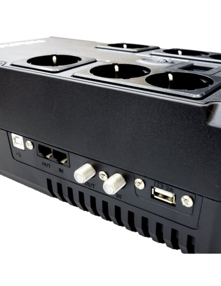 SAI Línea Interactiva Phasak Kryptos 800 VA/ 480W/ 6 Salidas/ Formato Bloque