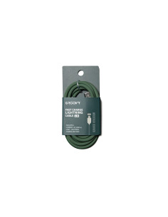 Cable groovy usb 2.0 a usb c apple lightning longitud 1 mt silicona color verde salvia