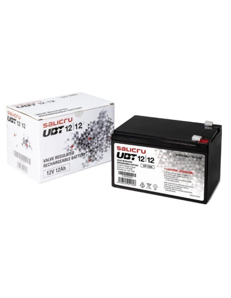 Batería Salicru UBT 12/12 compatible con SAI Salicru según especificaciones