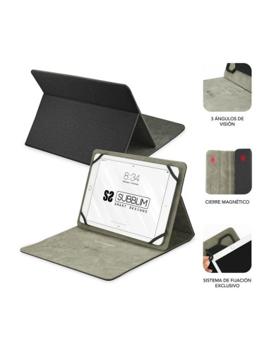 Funda Subblim Clever Stand para Tablets de 9"-10.1"/ Negra