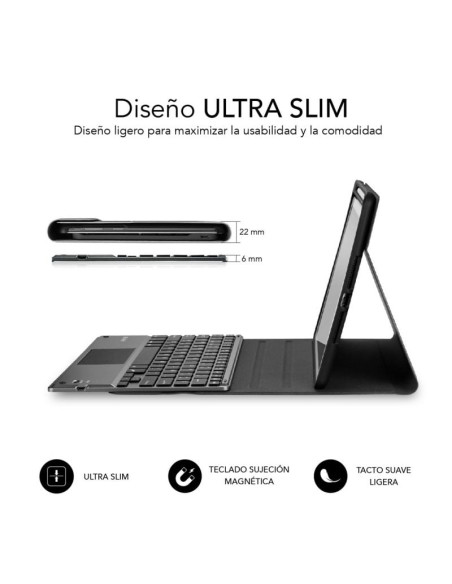 Funda con Teclado Subblim Keytab Pro Bluetooth Touchpad para Tablets Apple iPad Pro de 11" 2020/ Negra