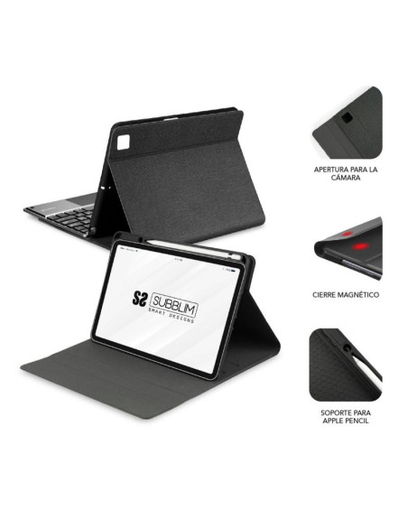Funda con Teclado Subblim Keytab Pro Bluetooth Touchpad para Tablets Apple iPad Pro de 11" 2020/ Negra