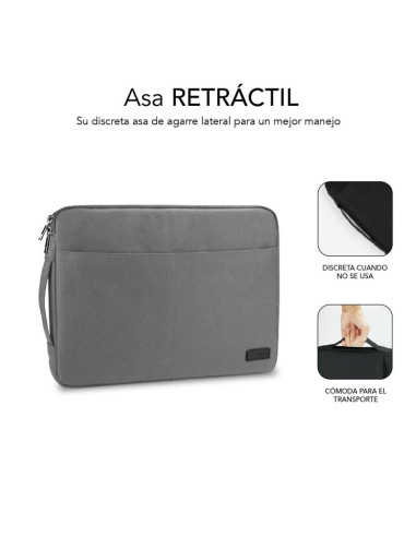 Funda Subblim Urban Laptop Sleeve para Portátiles hasta 15.6"/ Gris
