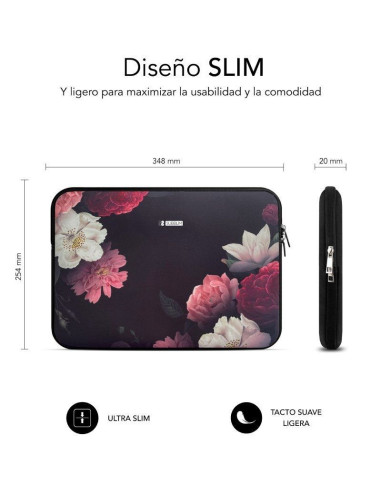 Funda Subblim Trendy Sleeve Neo Flowers para Portátiles hasta 14"