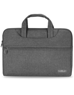 Maletín Subblim Business Laptop Sleeve para Portátiles hasta 15.6""/ Cinta para Trolley/ Gris