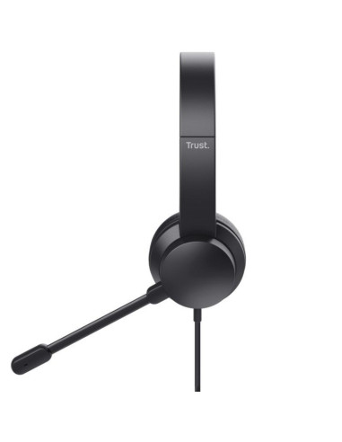 Auriculares Trust Ayda/ con Micrófono/ USB/ Negros