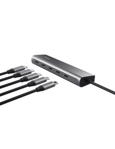 Hub USB Tipo-C Trust Halyx/ 4xUSB Tipo-C/ 1xUSB Tipo-C PD 2