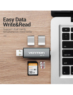 Lector de Tarjetas Externo Vention CCJH0/ USB 2.0 2