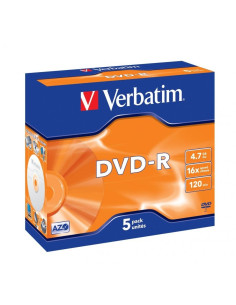 DVD-R Verbatim Advanced AZO 16X/ Caja-5uds 2