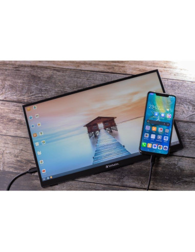 Monitor Portátil Táctil Verbatim PMT-14 14"/ Full HD/ Multimedia/ Negro