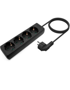 Regleta Aisens A154-0534/ 4 Tomas de Corriente/ Cable 1.4m/ Negro 2