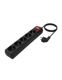 Regleta con Interruptor Aisens A154-0652/ 5 Tomas de Corriente/ Cable 1.4m/ Negro 2
