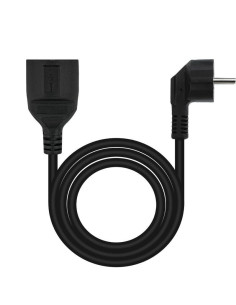 Cable Alargador de Corriente Nanocable 10.22.0602-BK/ Schuko Hembra - Schuko Macho/ 2m/ Negro 2