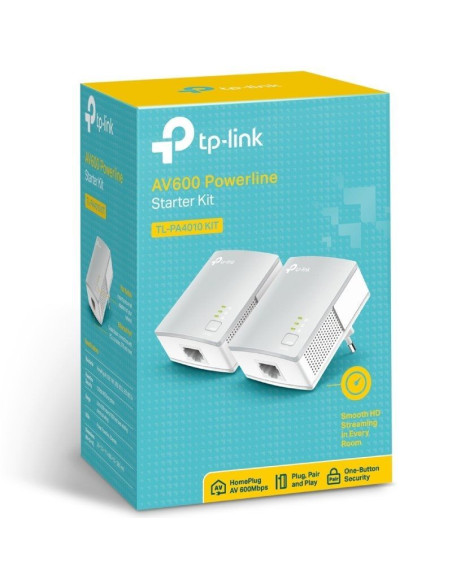 Adaptador Powerline TP-Link TL-PA4010Kit 600Mbps/ Alcance 300m/ Pack de 2