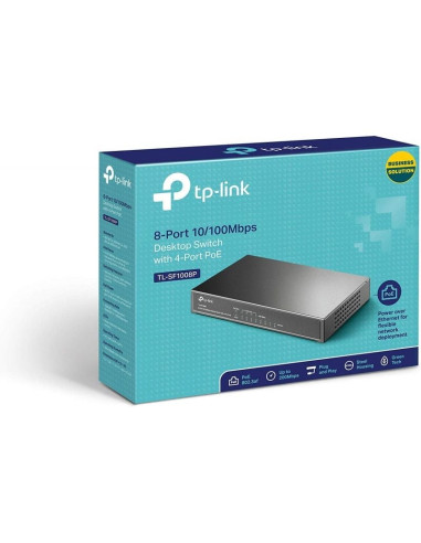 Switch TP-Link SF1008P 8 Puertos/ RJ-45 10/100 PoE