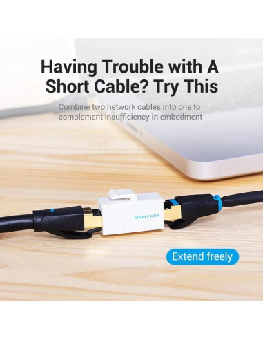 Conector RJ45 Vention VDD-B11-W Cat5e UTP/ 10 uds/ Blanco