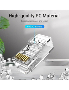 Conector RJ45 Vention IDBR0-50/ Cat.5e/ 50 uds 2