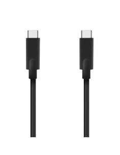 Cable USB 3.2 Tipo-C Aisens A107-0705 10GBPS 5A 100W/ USB Tipo-C Macho - USB Tipo-C Macho/ Hasta 100W/ 10Gbps/ 3m/ Negro