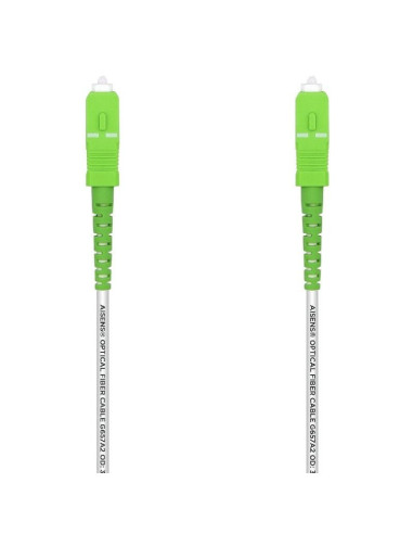 Cable de Fibra Óptica G657A2 3.0 Aisens A152-0499/ LSZH/ 15m/ Blanco