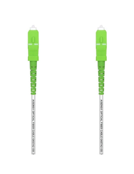 Cable de Fibra Óptica G657A2 3.0 Aisens A152-0499/ LSZH/ 15m/ Blanco