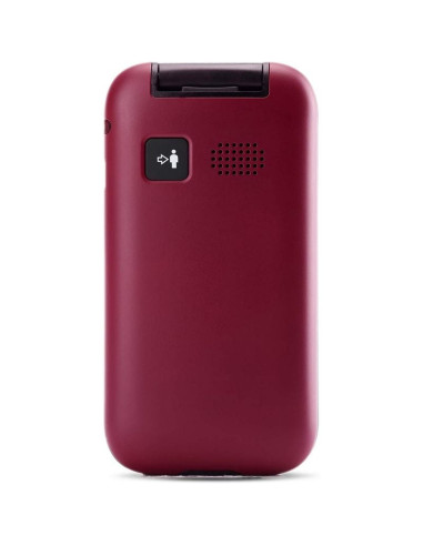 Teléfono Móvil Panasonic KX-TU400EXR para Personas Mayores/ Rojo Granate
