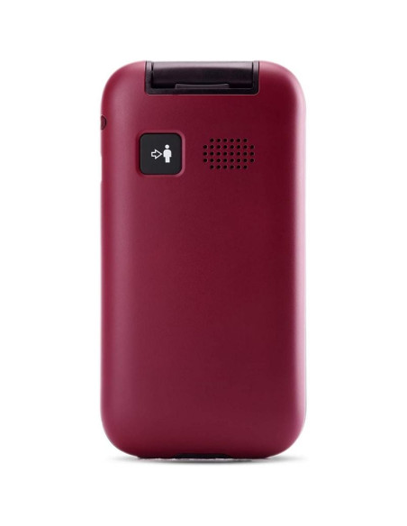 Teléfono Móvil Panasonic KX-TU400EXR para Personas Mayores/ Rojo Granate