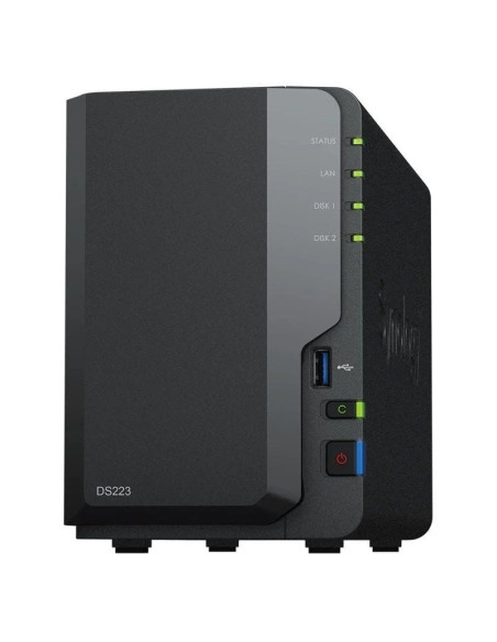 NAS Synology Diskstation DS223/ 2 Bahías 3.5"- 2.5"/ 2GB DDR4/ Formato Torre