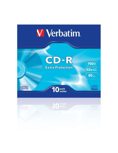 CD-R Verbatim Datalife 52X/ Estuche delgado-10uds