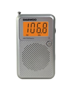 Radio Portátil Daewoo DW1115/ a Pilas/ Gris