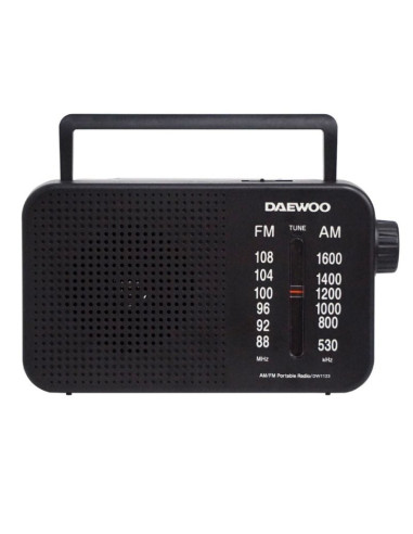 Radio Portátil Daewoo DW1123/ Negra