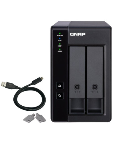 DAS QNAP TR-002/ 2 Bahías 3.5"- 2.5"/ Formato Torre