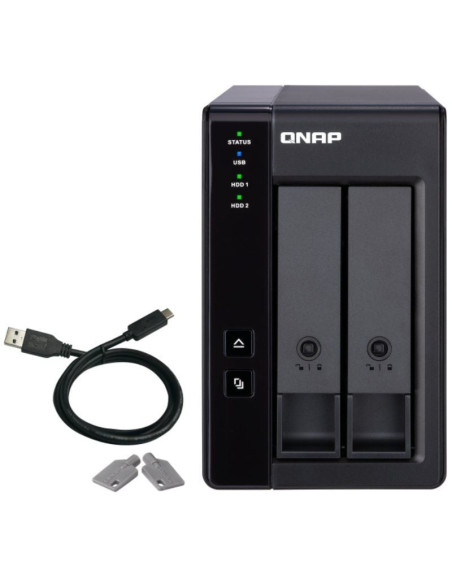 DAS QNAP TR-002/ 2 Bahías 3.5"- 2.5"/ Formato Torre