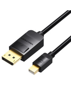 Cable DisplayPort Vention HAABG/ Mini DisplayPort Macho - DisplayPort Macho/ 1.5m/ Negro