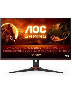 Monitor Gaming AOC 27G2SPAE/BK 27""/ Full HD/ 1ms/ 165Hz/ IPS/ Multimedia/ Negro y Rojo