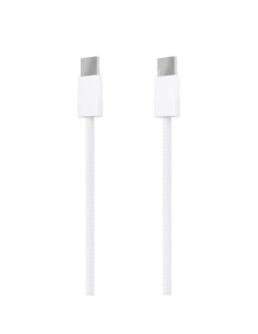 Cable USB 2.0 Tipo-C Aisens A107-0856/ USB Tipo-C Macho - USB Tipo-C Macho/ Hasta 60W/ 480Mbps/ 2m/ Blanco
