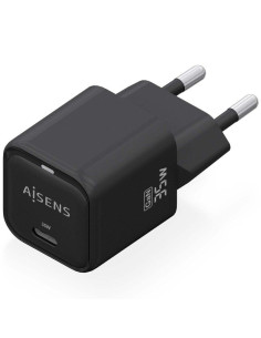 Cargador Gan de Pared Aisens ASCH-35W1P023-BK/ 1xUSB Tipo-C/ 35W 2