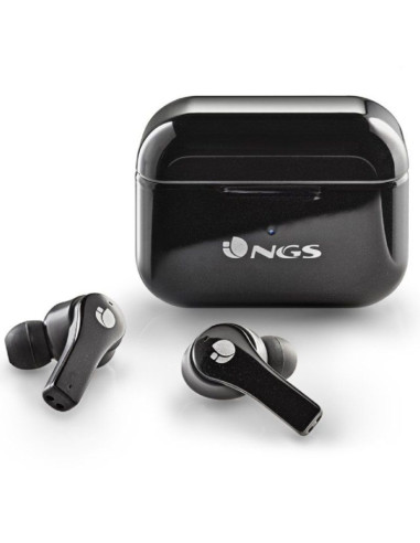 Auriculares Bluetooth NGS Ártica Bloom con estuche de carga/ Autonomía 6h/ Negros