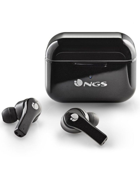 Auriculares Bluetooth NGS Ártica Bloom con estuche de carga/ Autonomía 6h/ Negros
