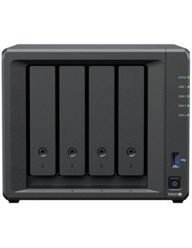 NAS Synology Diskstation DS423+/ 4 Bahías 3.5"- 2.5"/ 2GB DDR4/ Formato Torre