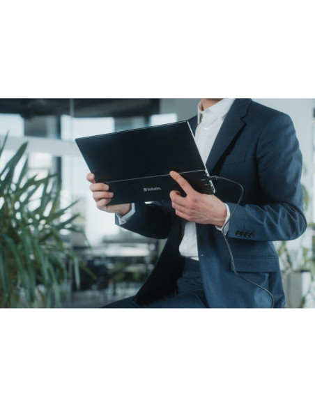 Monitor Portátil Táctil Verbatim PMT-15-4K 15.6"/ 4K/ Negro