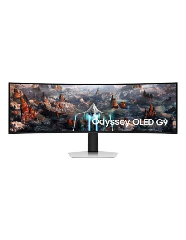 Monitor Gaming Ultrapanorámico Curvo Samsung Odyssey OLED G9 S49CG934SU 49"/ Dual QHD/ 0.03ms/ 240Hz/ OLED/ Multimedia/ Plata